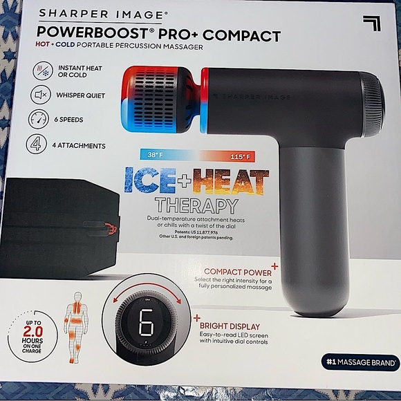 ✨The Sharper Image - Powerboost Pro+ Compact Hot & Cold Percussion Massager✨NEW✨ - Picture 4 of 16